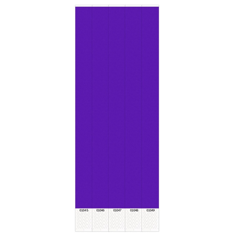 Solid Color Purple Party Wristbands (600 Per Case)