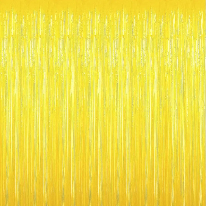Yellow Foil Backdrop Curtain 1.8m x 2m