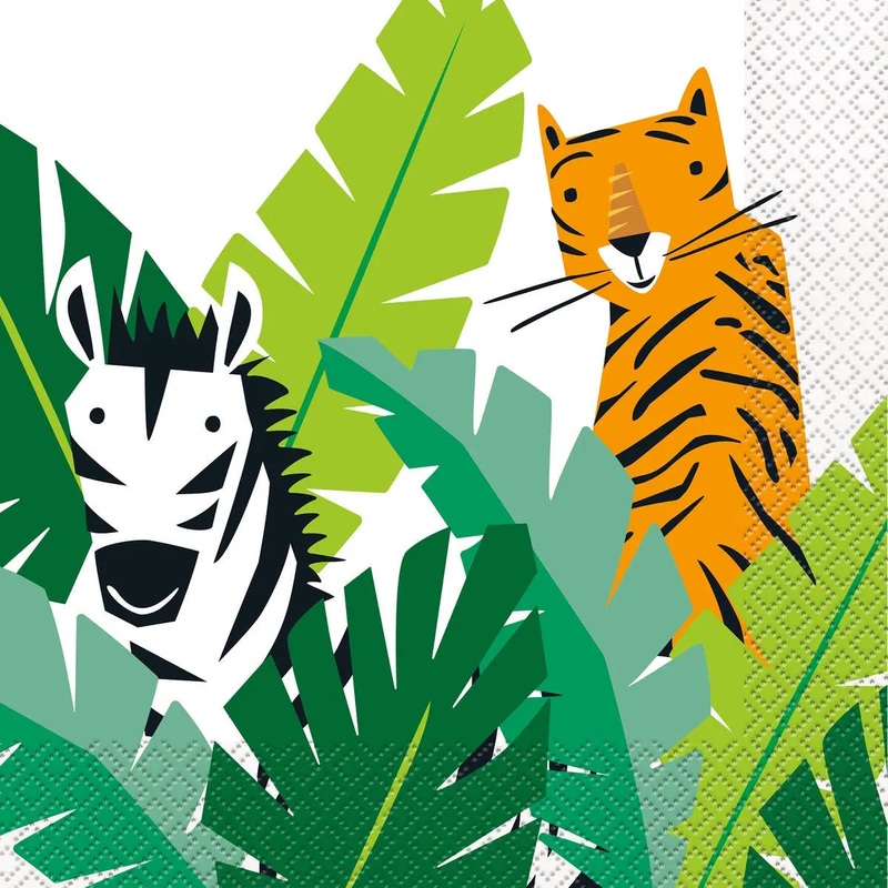 Animal Safari Napkins - Lunch 16 Pkt
