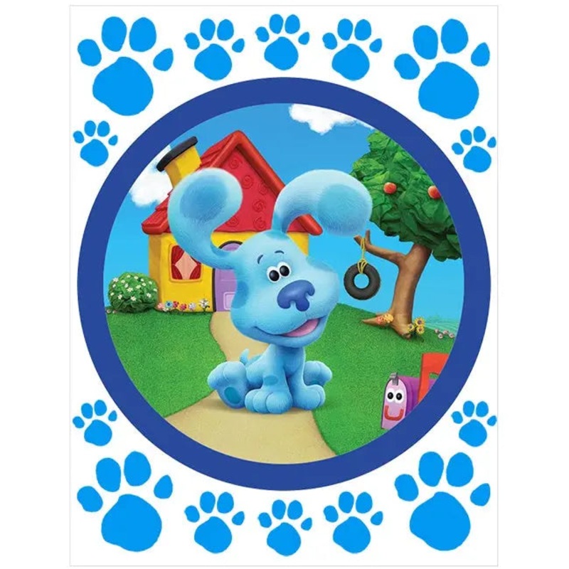 Blue's Clues Edible Cake Image with FREE Edible Icons