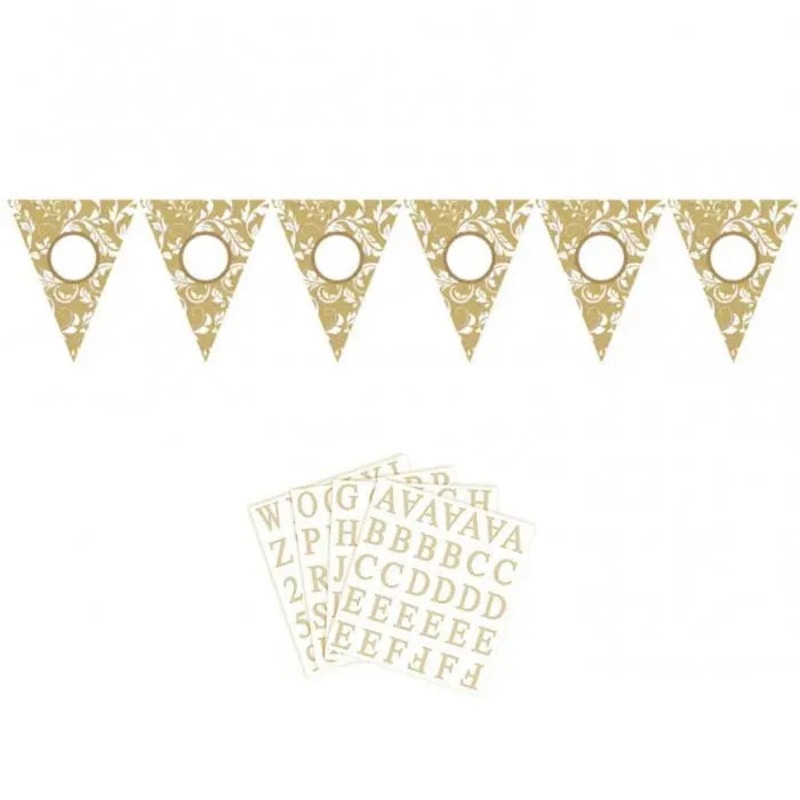 Gold Personalised Bunting Banner Kit - Clearance