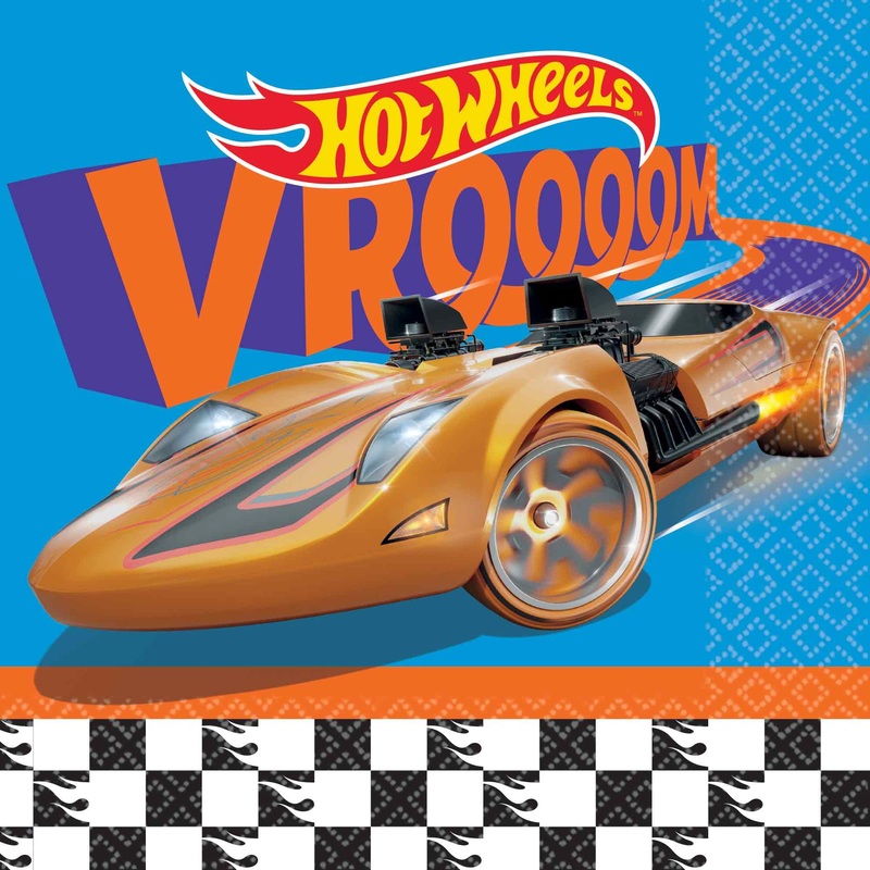 Hot Wheels Napkins - Lunch 16 Pkt