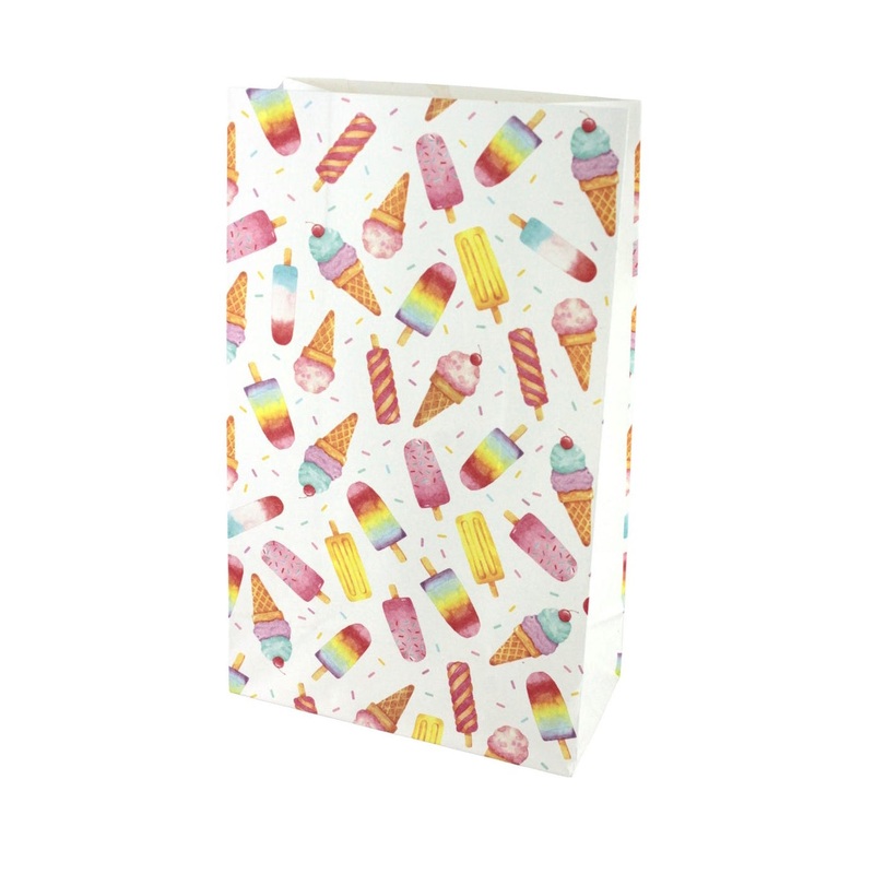 Ice Cream Paper Loot Bags - 8 Pkt