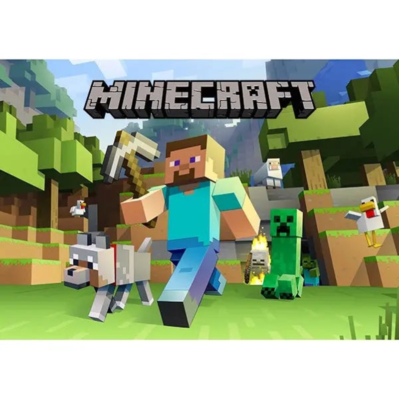 Minecraft Edible Cake Image - A4 Size