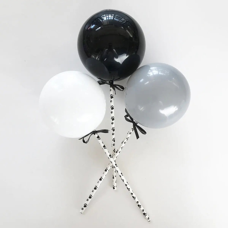 Paw Print Balloon Cake Topper Set