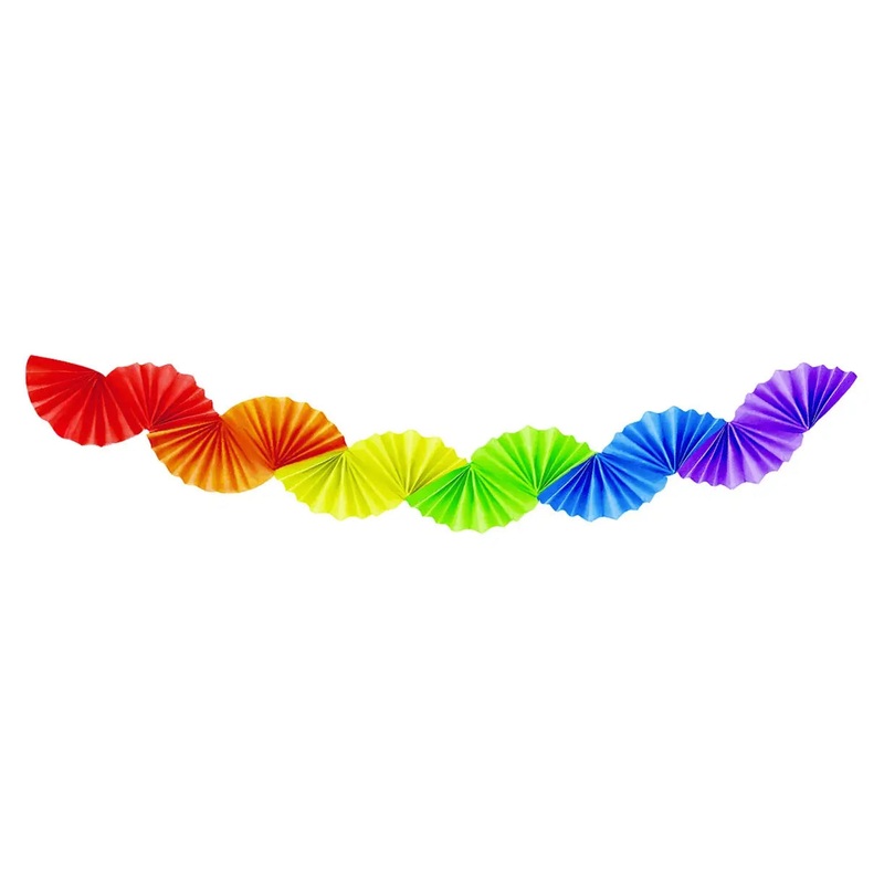 Rainbow Fan Garland