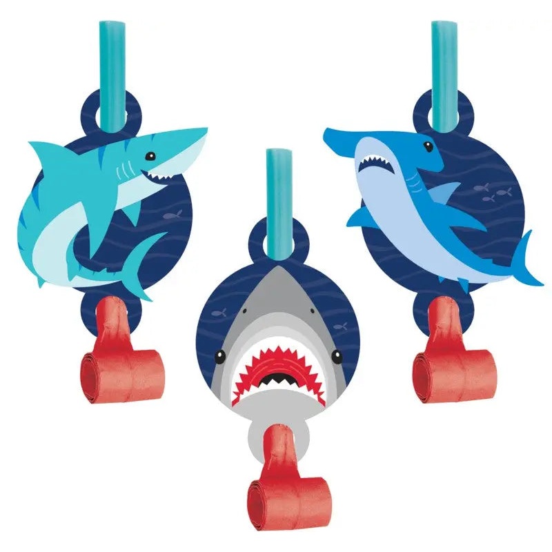 Shark Party Blowouts - 8 Pkt