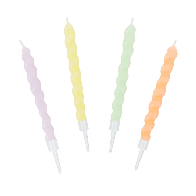 Talking Tables Pastel Twirl Birthday Candles - 8 Pkt
