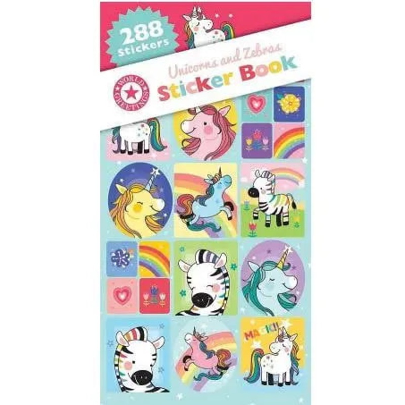 Unicorns & Zebras Sticker Book WEB5782