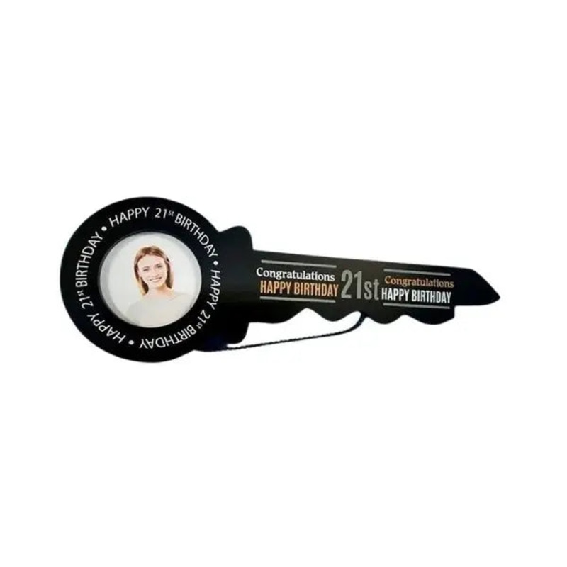 Black Photo Frame 21st Key