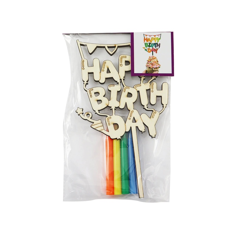DIY Happy Birthday Cake Topper Kit