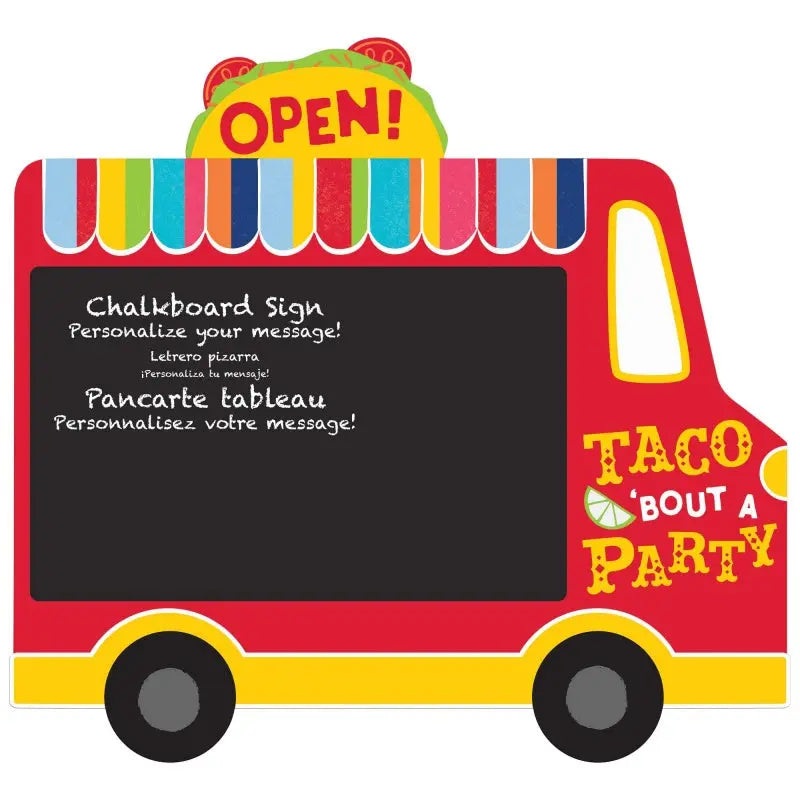 Fiesta Taco Truck Chalkboard Sign