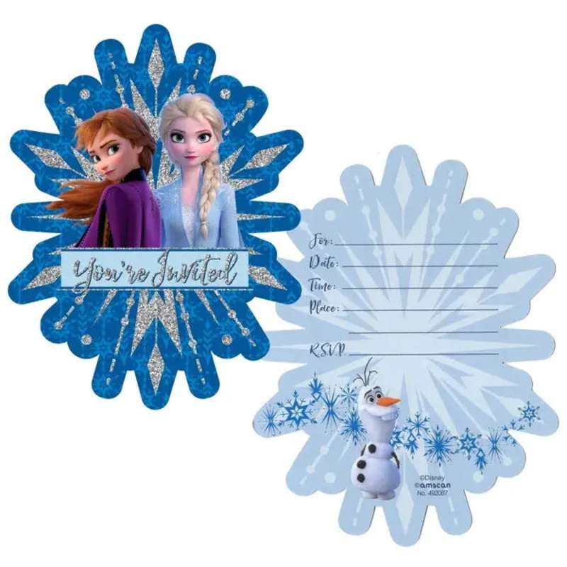 Frozen 2 Deluxe Invitations - 8 Pkt