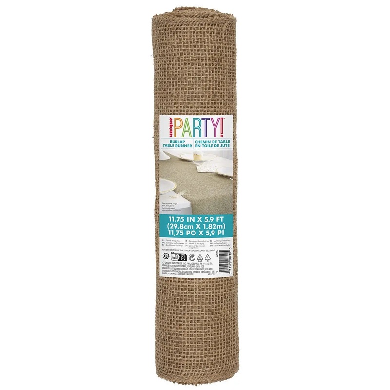 Garden Party Burlap Tablerunner