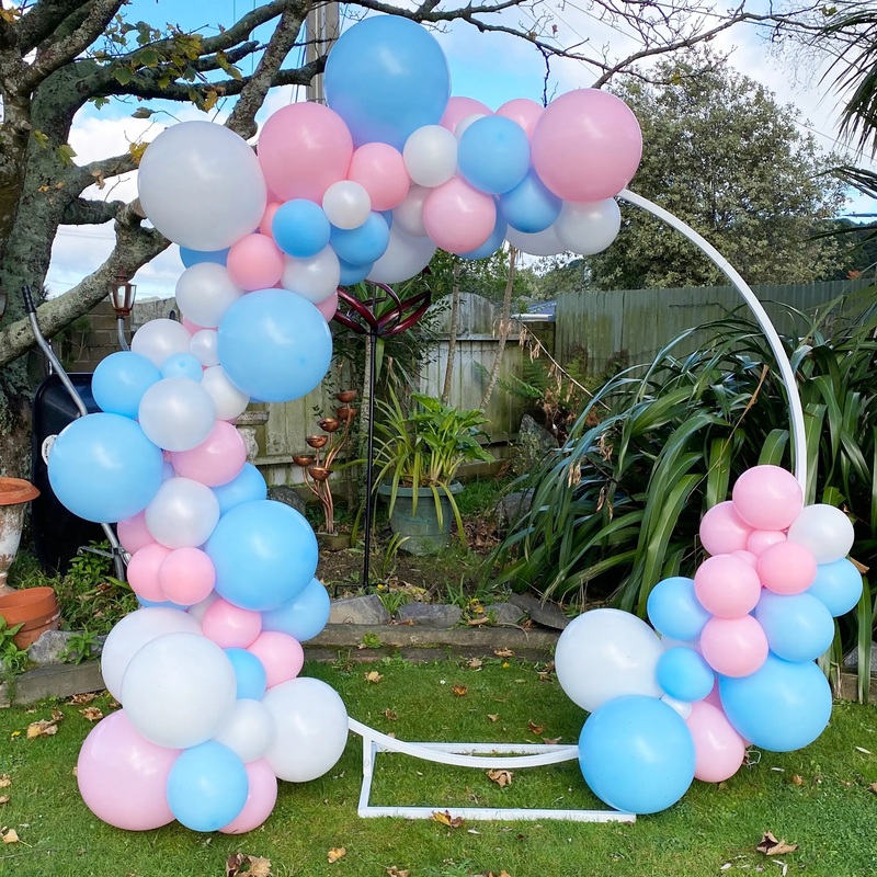 Gender Reveal Balloon Frame Backdrop Hire