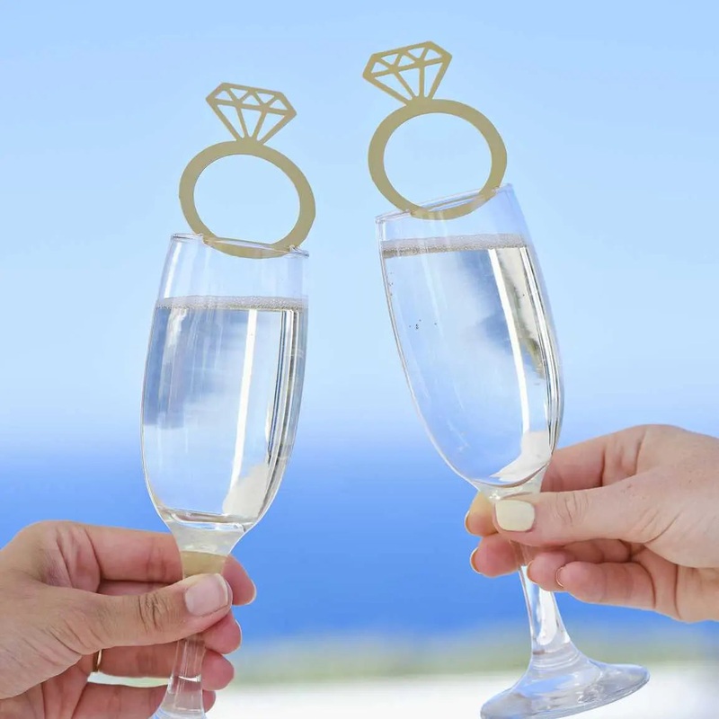 Ginger Ray Engagement Party Ring Drink Topper Decorations