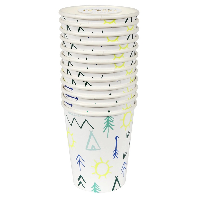 Meri Meri Let's Explore Cups - 12 Pkt