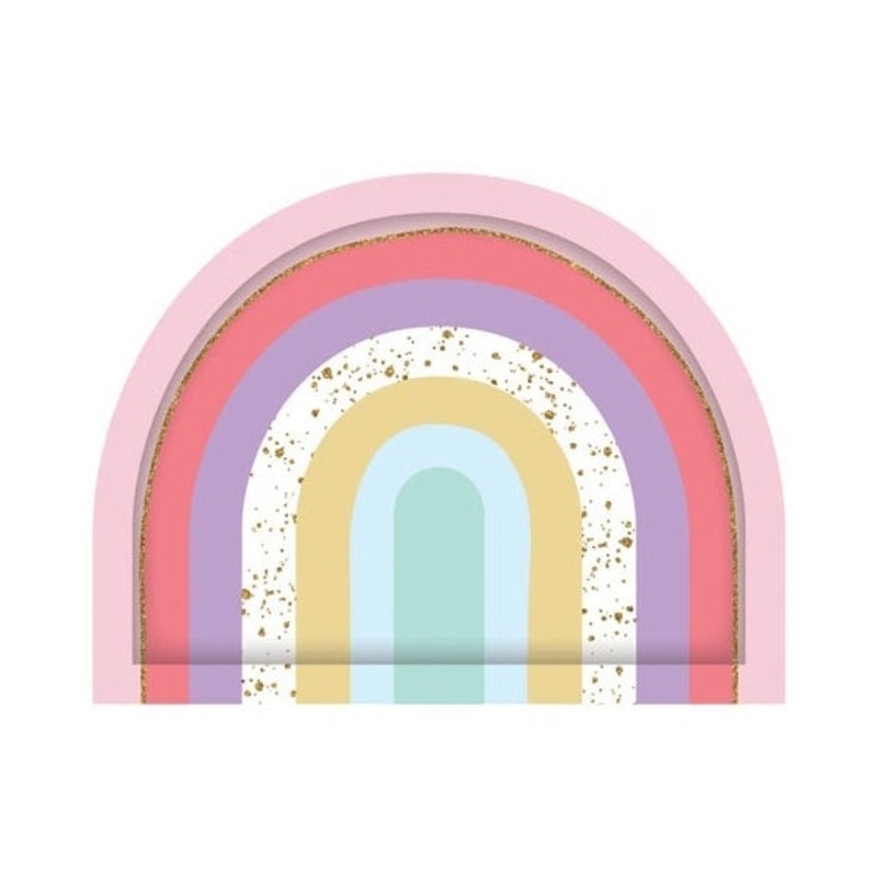 Pastel Rainbow Plates - 8 Pkt