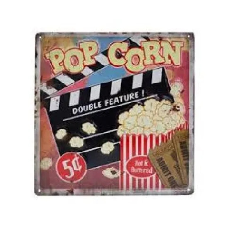 Popcorn Tin Plaque