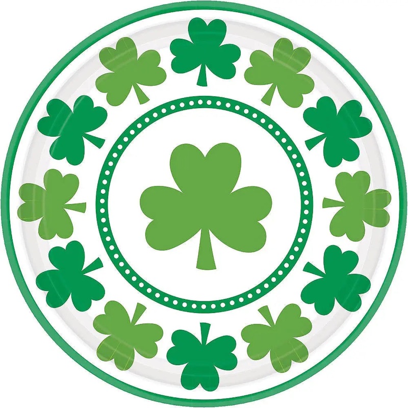 Shamrock Plates - Lunch 8 Pkt