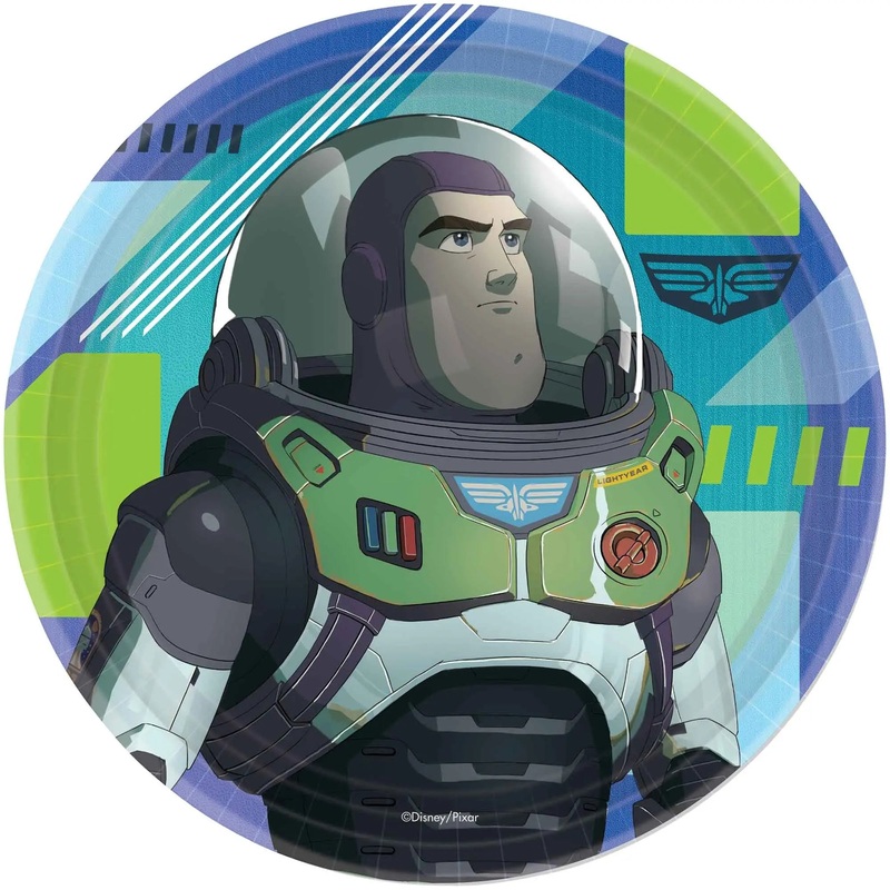 Toy Story Buzz Lightyear Round Plates - Lunch 8 Pkt