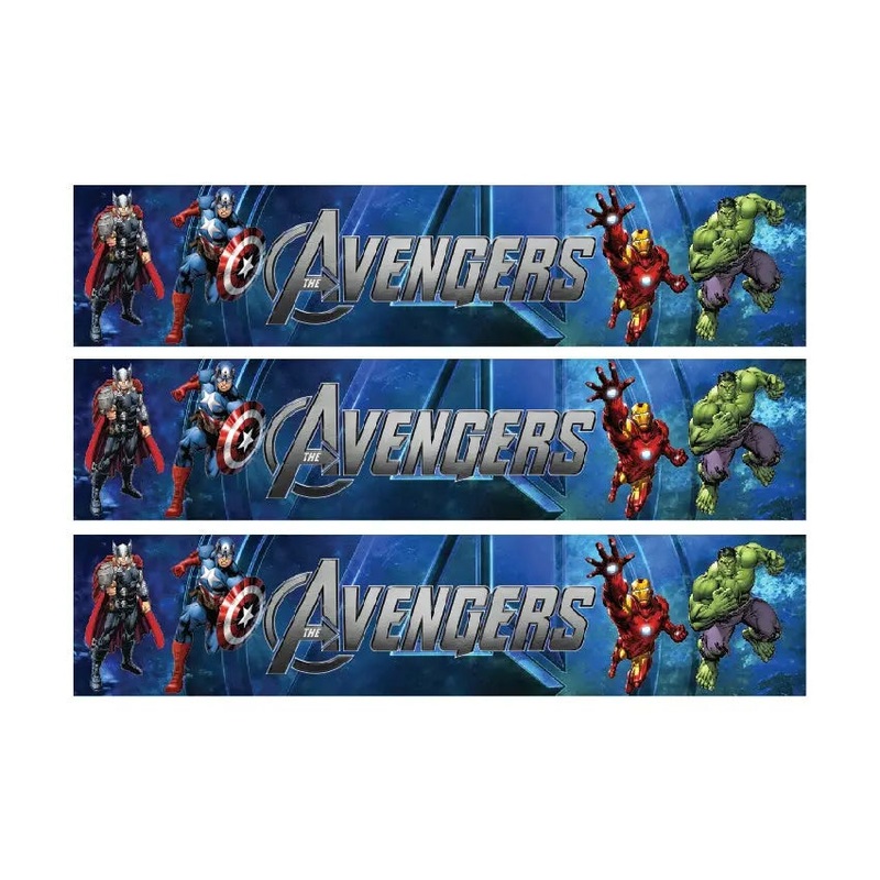 Avengers Cake Strip Edible Image