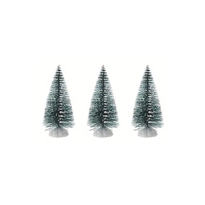 Bristle Christmas Tree Figurine - 3 Pkt