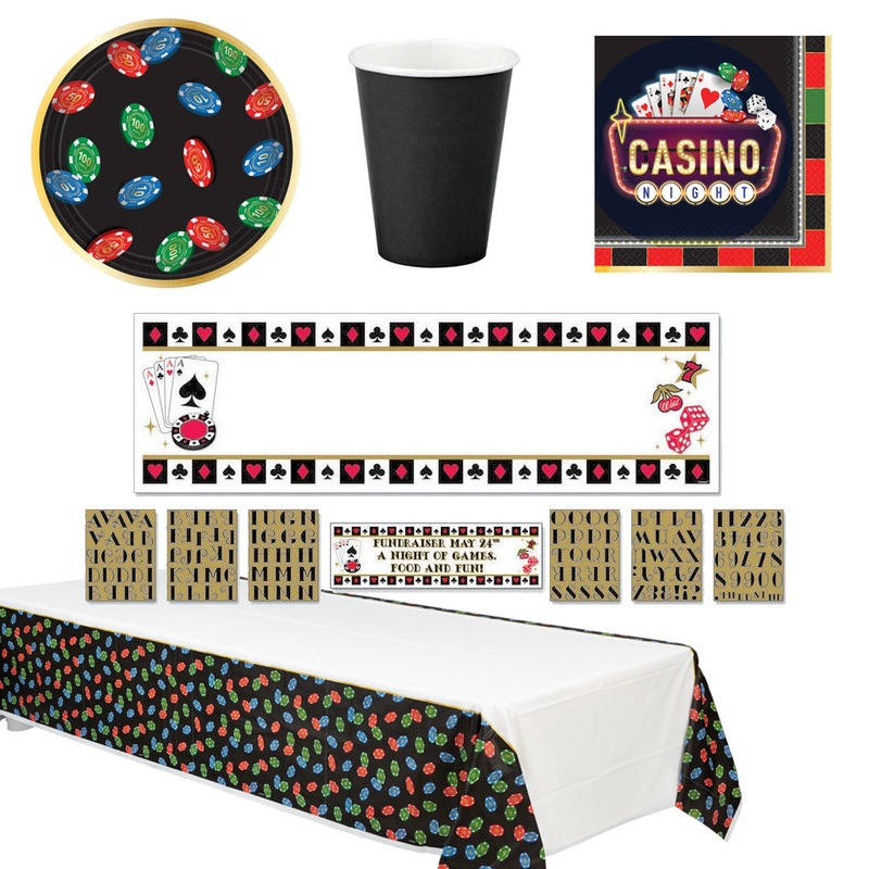 Casino Party Essentials - 46 Pc - SAVE 10%