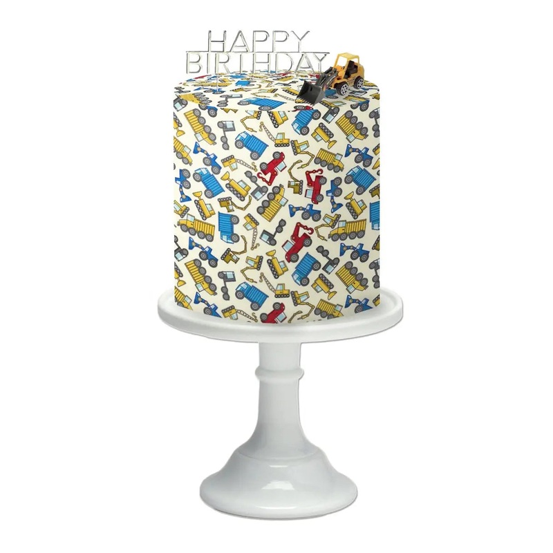 Construction Truck Edible Cake Wrap