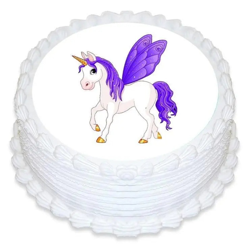 Fairy Unicorn Edible Cake Image