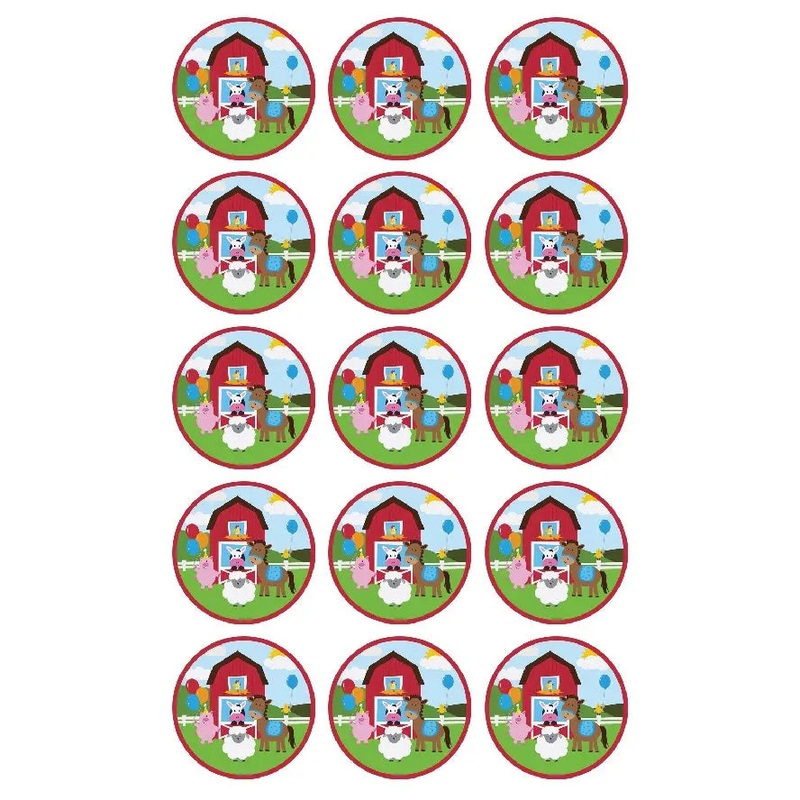 Farmhouse Fun Edible Cupcake Images