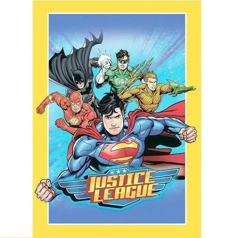 Justice League Edible Cake Image - A4