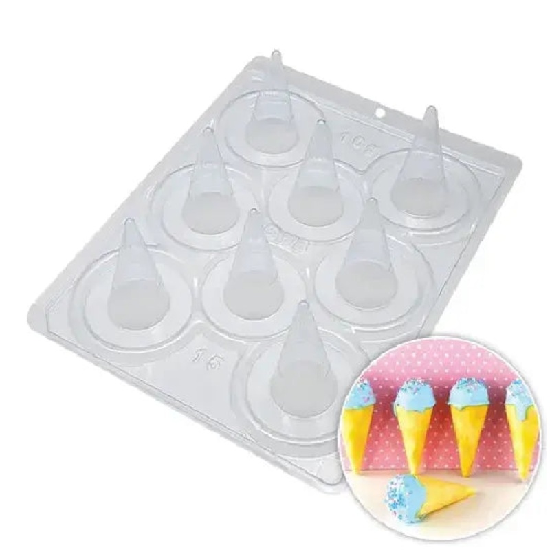 Mini Ice Cream Waffle Cones Plastic Candy Mould #15