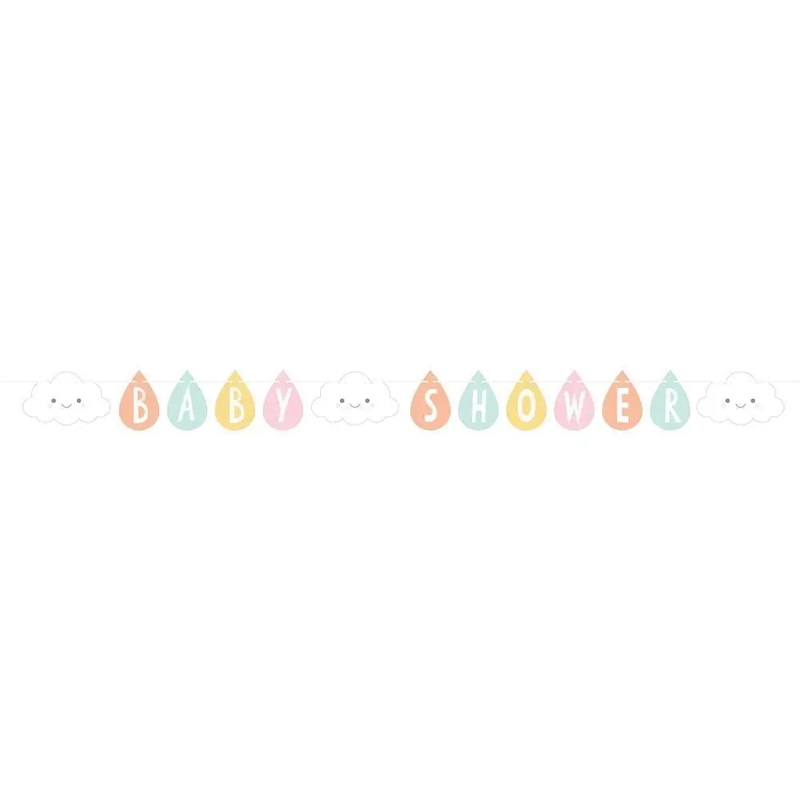 Pastel Rainbow Baby Shower Banner