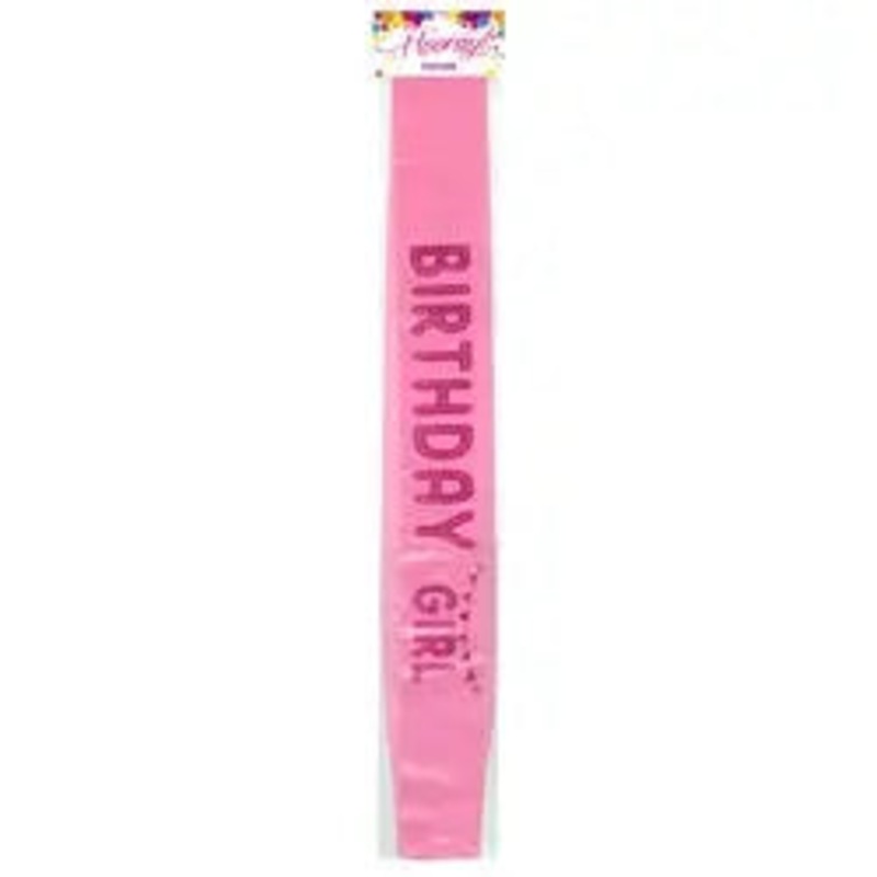 Pink Birthday Sash