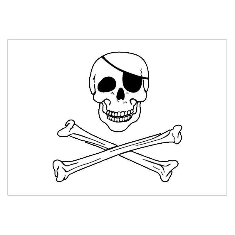 Pirate Skull A5 Edible Icon