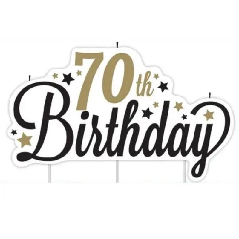 70th Birthday Party Candle - LIMIT ONE PER CUSTOMER