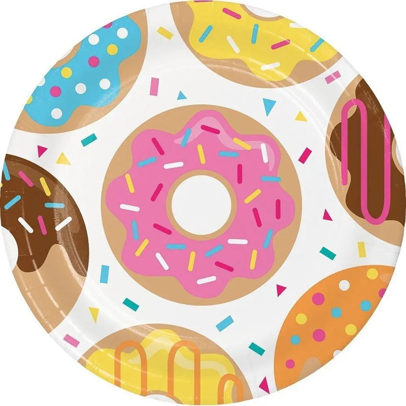 Donut Time Plates - Dinner 8 Pkt