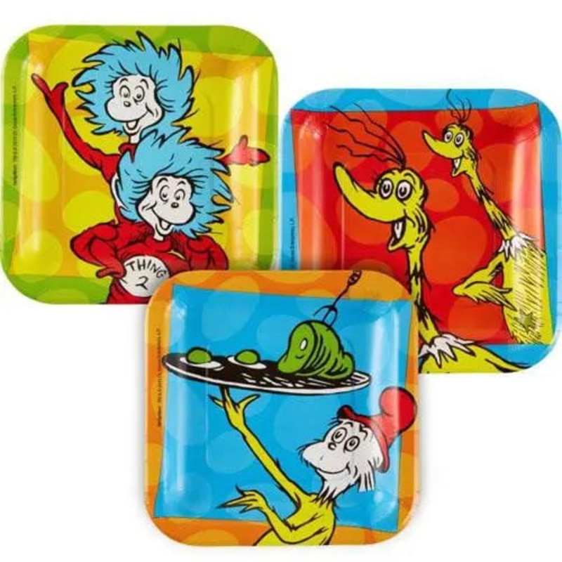 Dr Seuss Plates - Lunch 8 Pkt