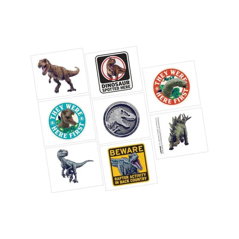 Jurassic Into The Wild Tattoos - 8 Pkt