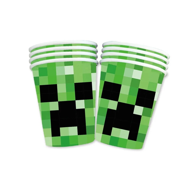 Minecraft Creeper Cups - 10 Pkt