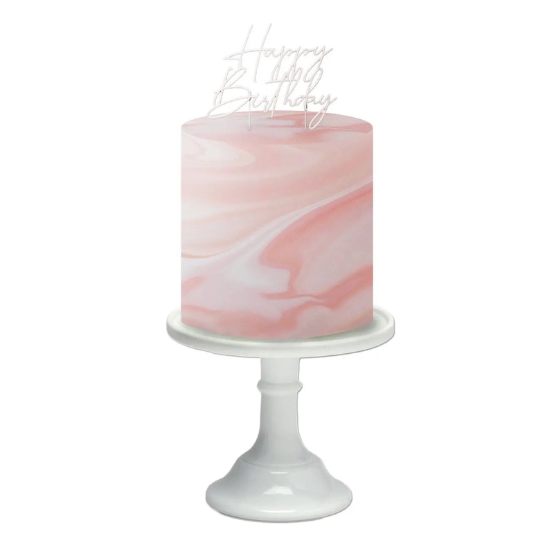 Pink Marble Edible Cake Wrap