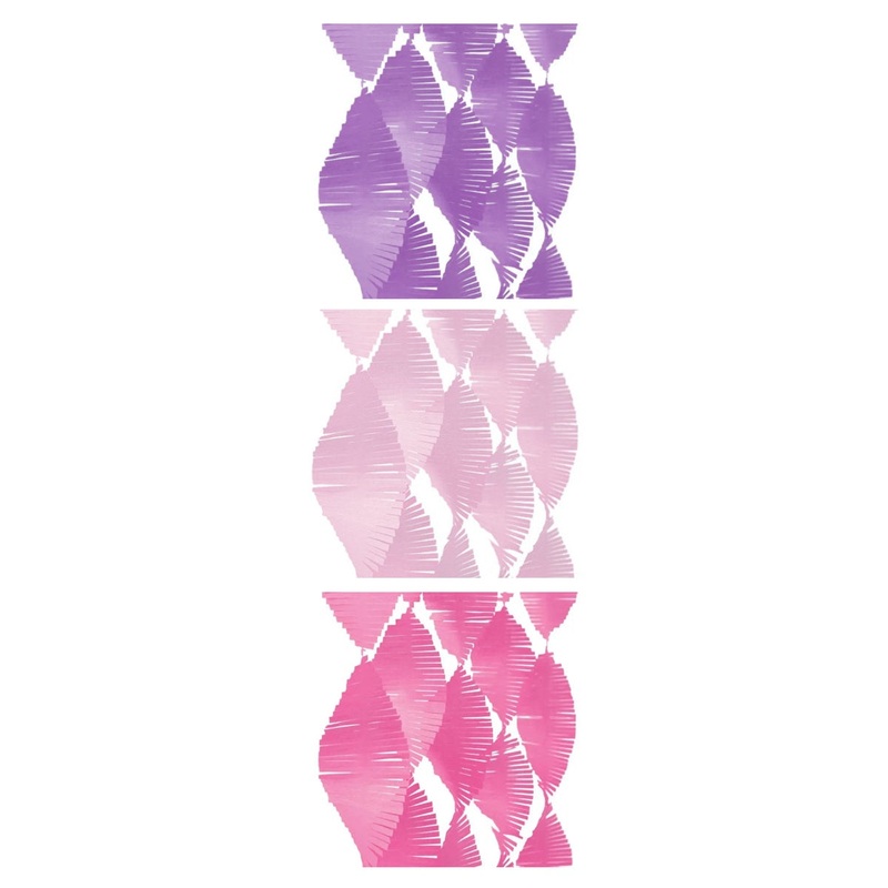 Pink & Purple Fringe Garland Backdrop Pack