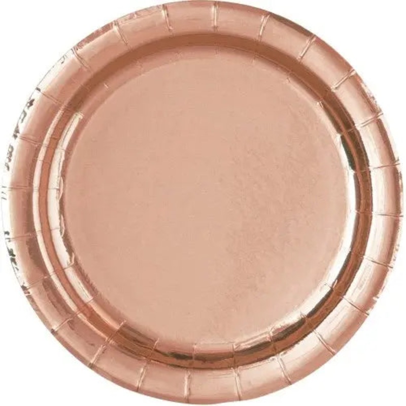 Rose Gold Plates - Dinner 8 Pkt