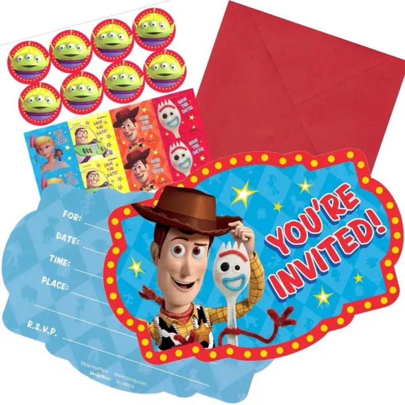 Toy Story 4 Invitations - 8 Pkt