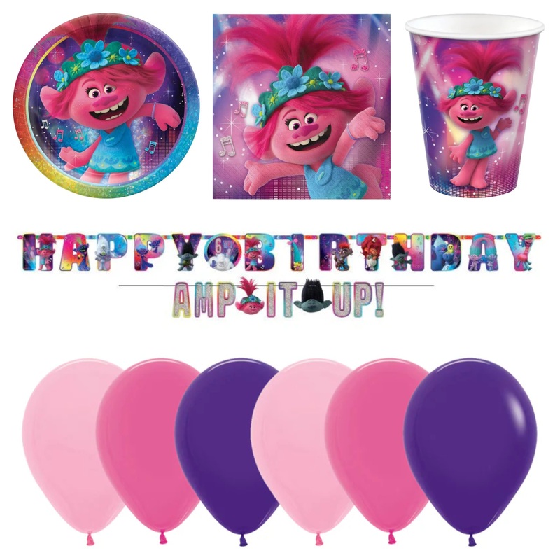 Trolls Party Essentials for 8 - SAVE 40%