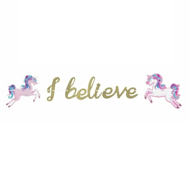 Unicorn I Believe Bunting  - CLEARANCE