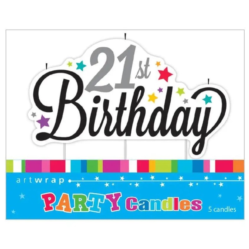 21st Birthday Stars Candle - LIMIT ONE PER CUSTOMER