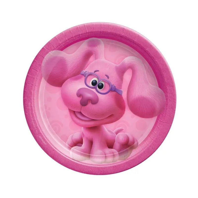 Blue's Clues Magenta Plates - Lunch 8 Pkt