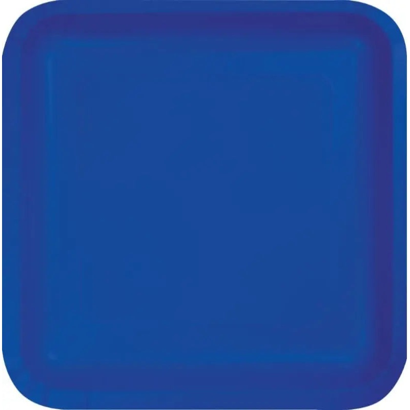 Cobalt Blue Square Plates - Lunch 18 Pkt - Clearance